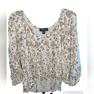 XL Karen Kane Women's Boho Peasant Style Top